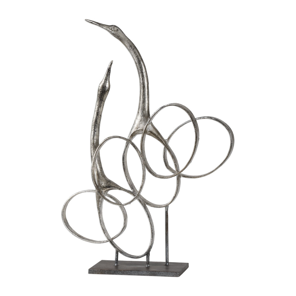 Admiration Silver Bird Sculpture