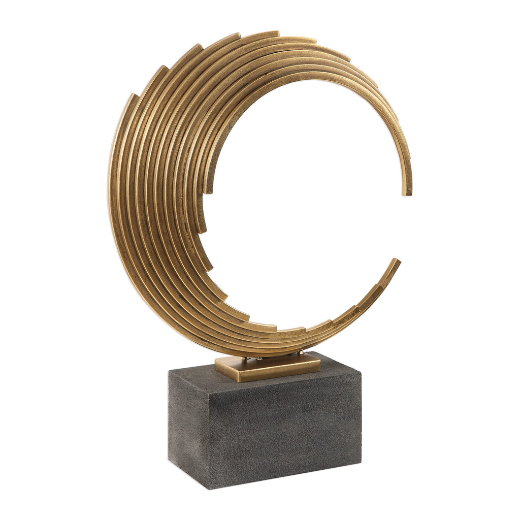 Saanvi Curved Gold Rods Sculpture