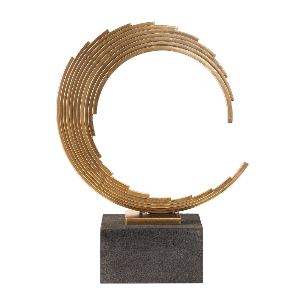 Saanvi Curved Gold Rods Sculpture