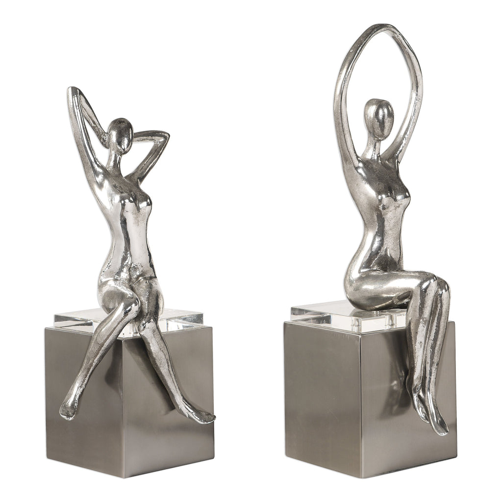 Jaylene Silver Sculptures, Set of 2