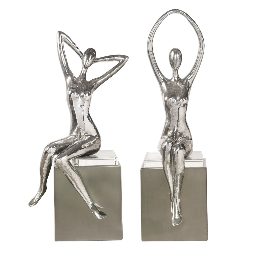 Jaylene Silver Sculptures, Set of 2