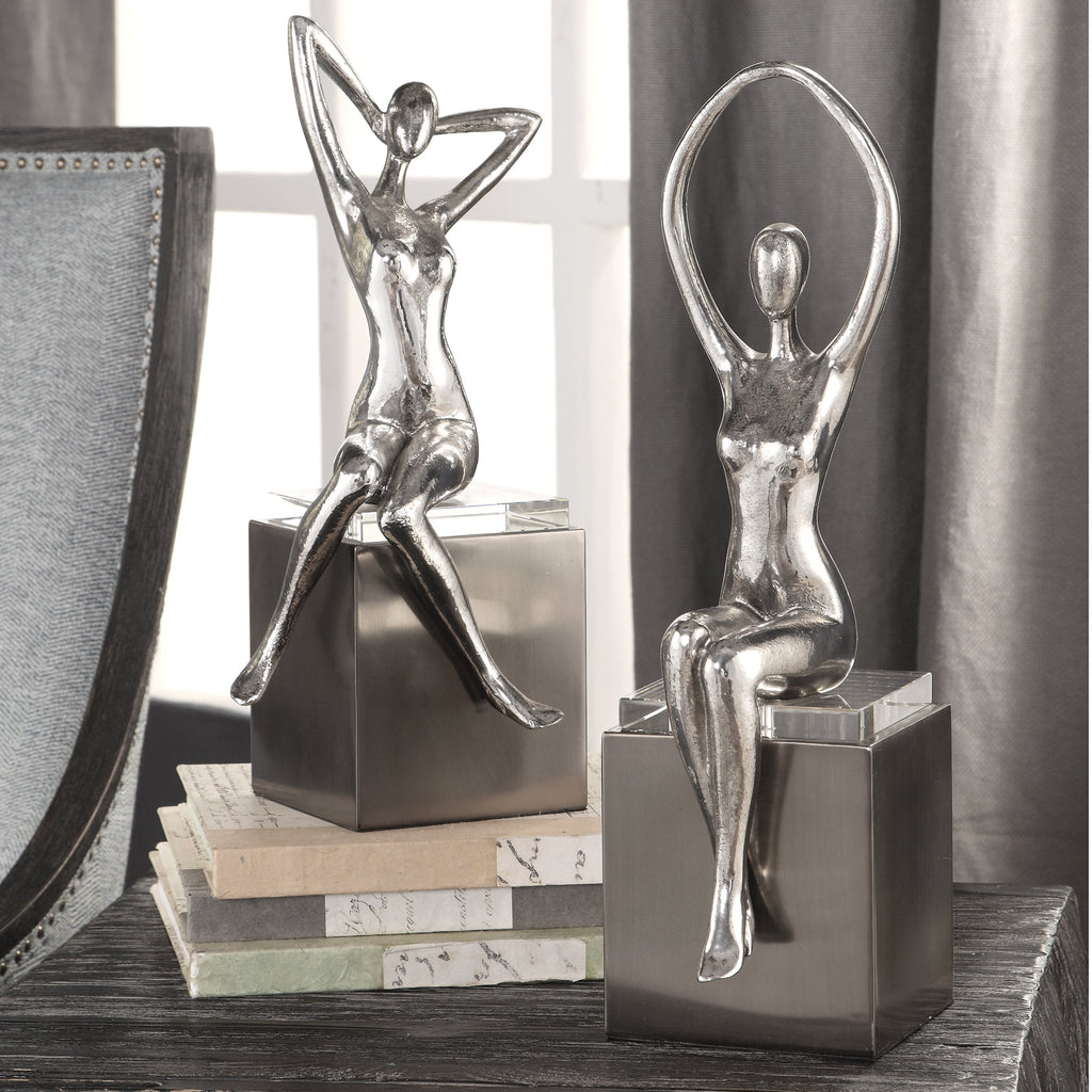 Jaylene Silver Sculptures, Set of 2