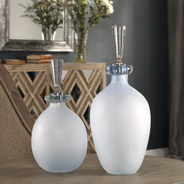 Leah Bubble Glass Containers Set of 2
