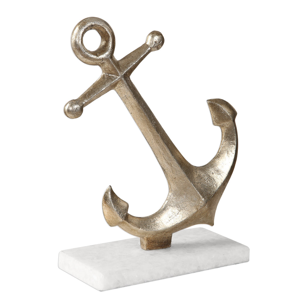 Drop Anchor Antique Gold Sculpture