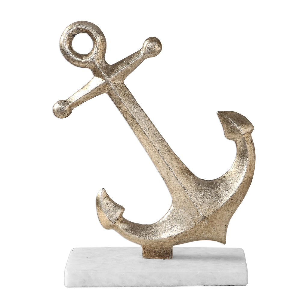 Drop Anchor Antique Gold Sculpture