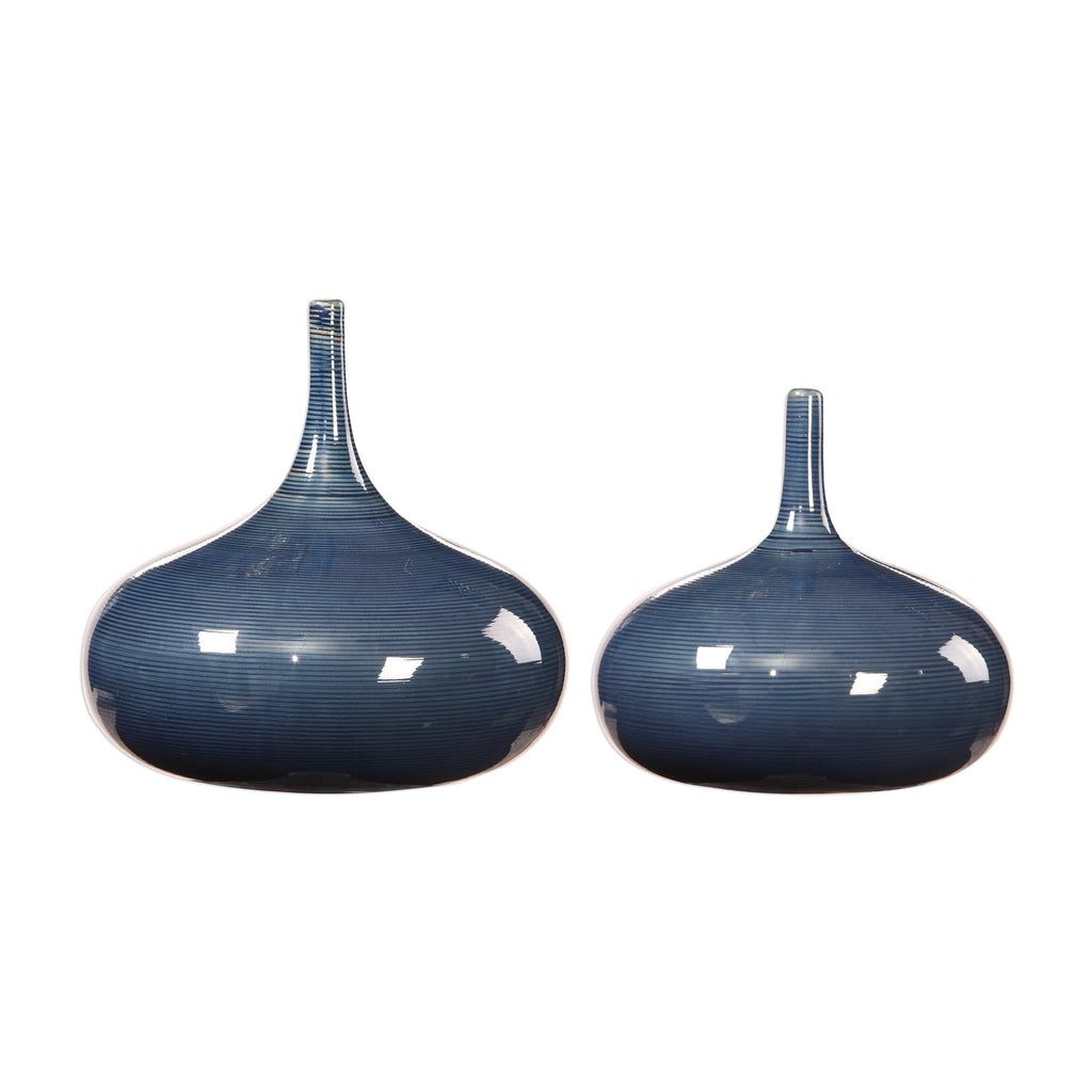 Zayan Blue Vases, Set of 2