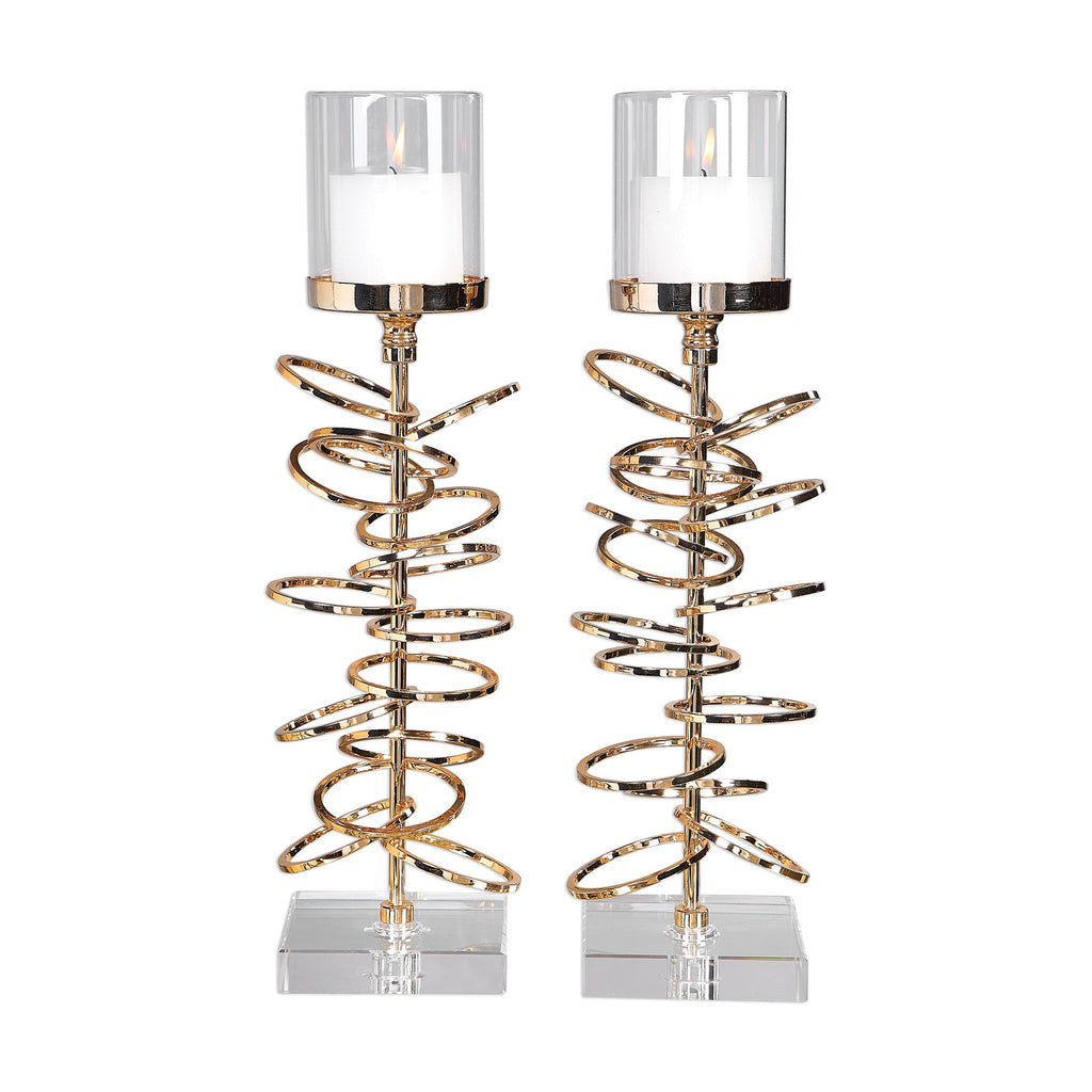 Tala Rose Gold Candleholders Set/2