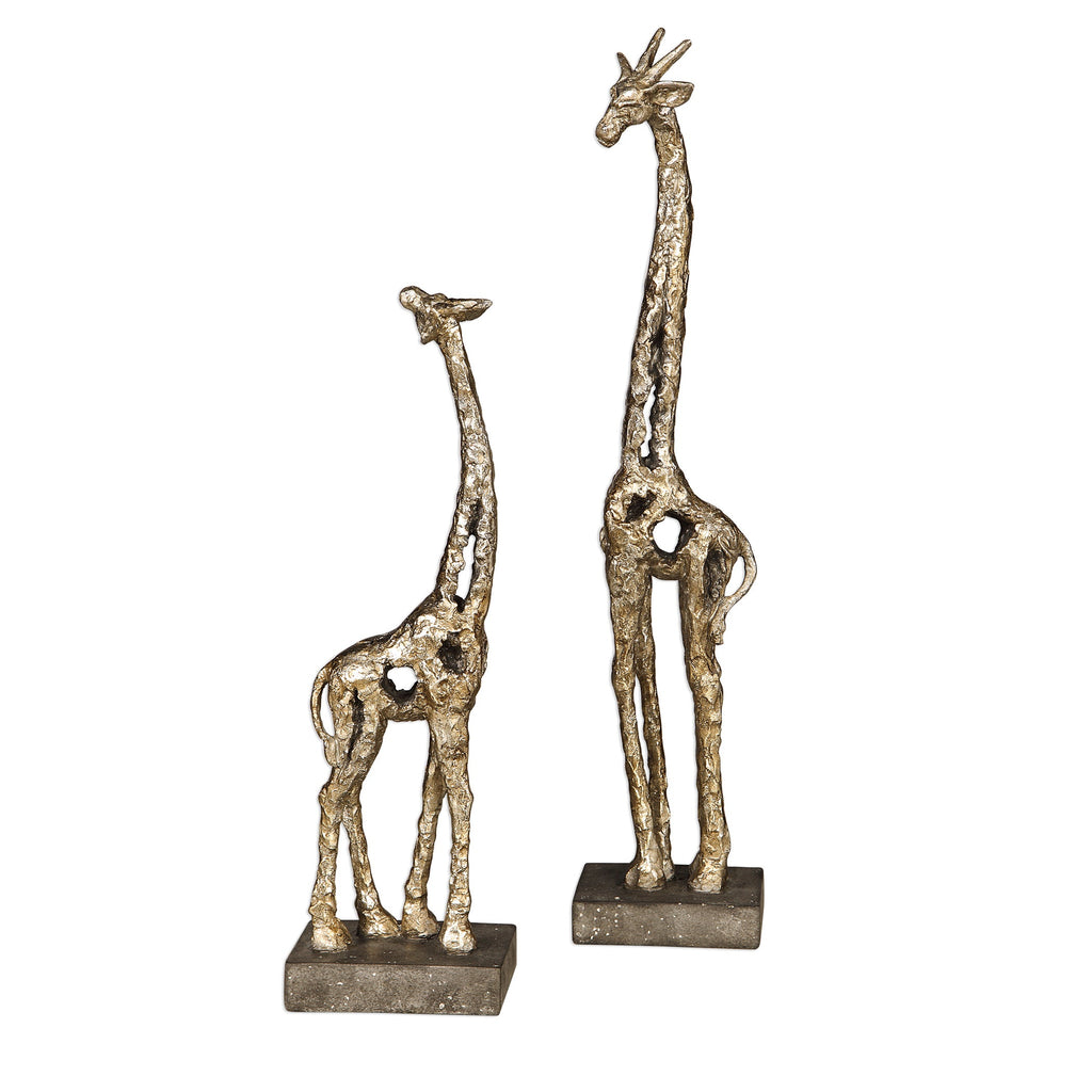 Masai Giraffe Figurines, Set of 2