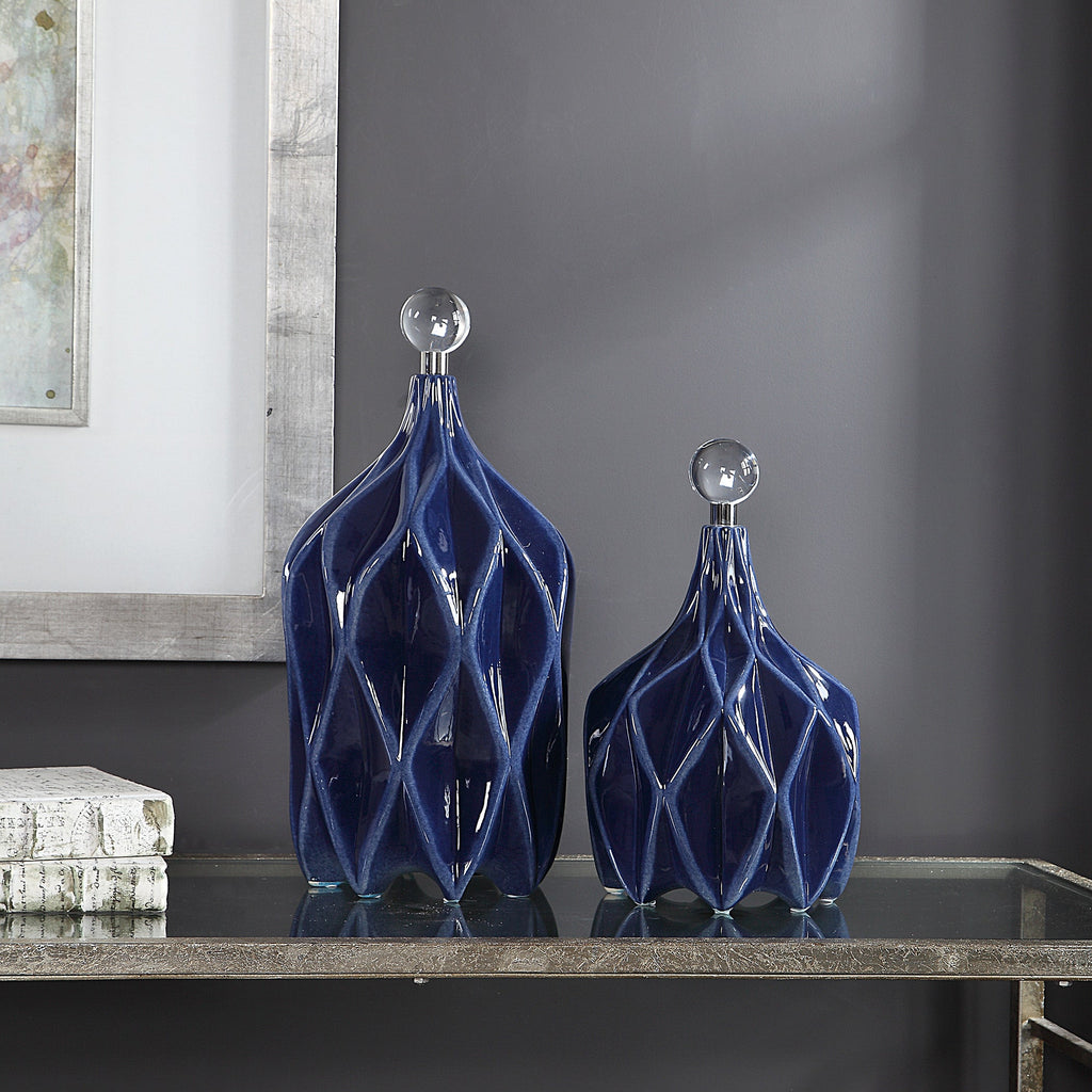 Klara Geometric Bottles, Set of 2