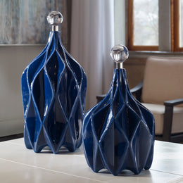 Klara Geometric Bottles, Set of 2