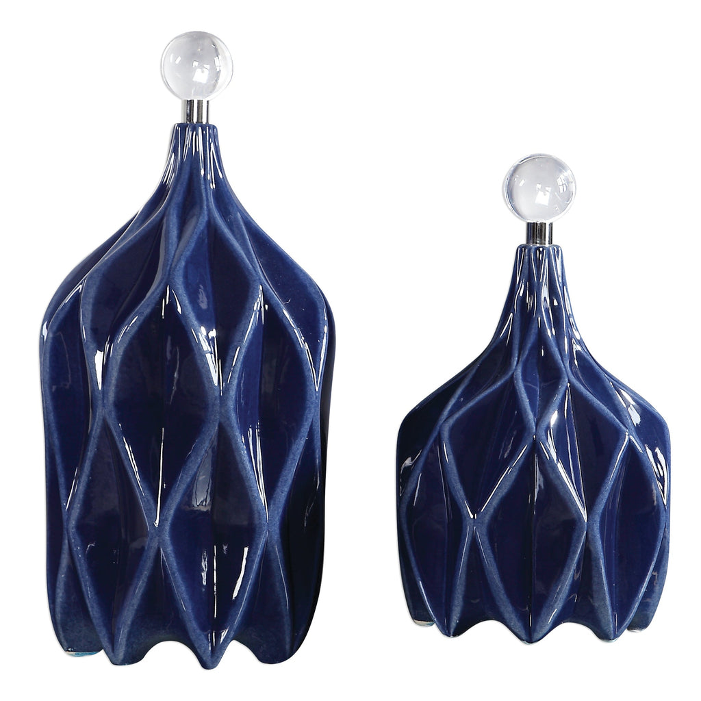 Klara Geometric Bottles, Set of 2