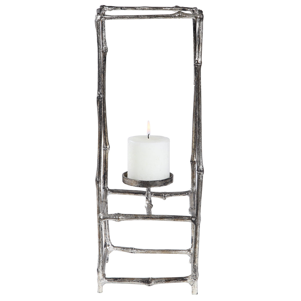 Genaro Silver Branch Candleholder