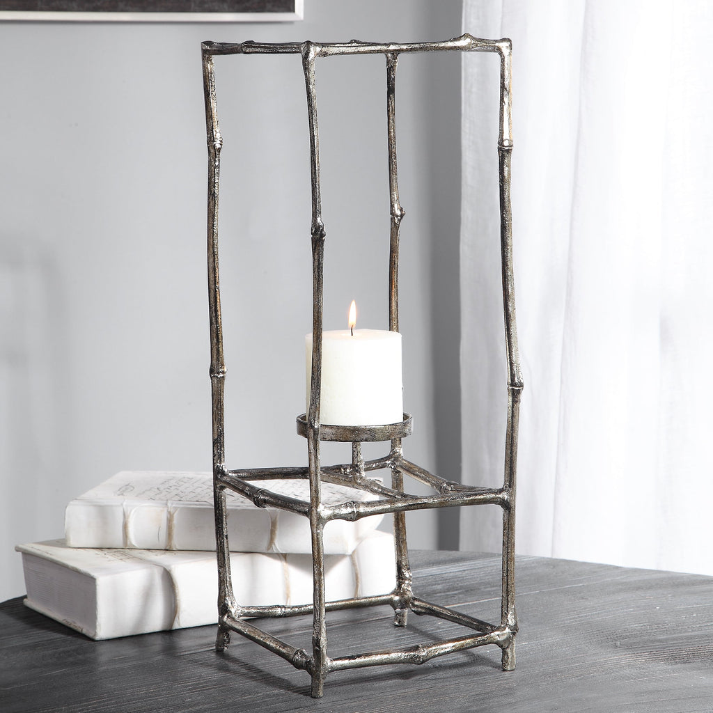 Genaro Silver Branch Candleholder