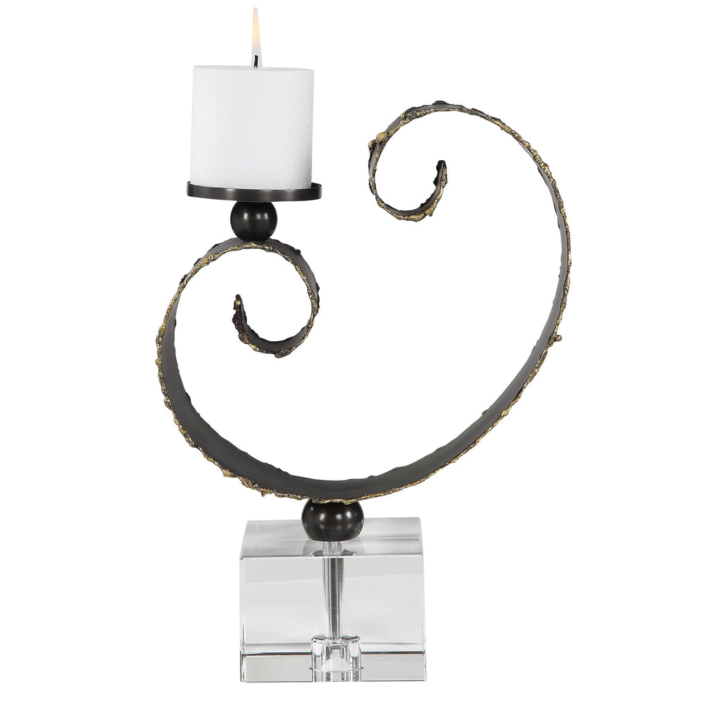 Yarina Dark Bronze Candleholder