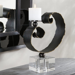 Yarina Dark Bronze Candleholder