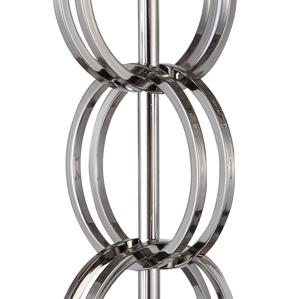 Esme Nickel Rings Candleholders, Set/2