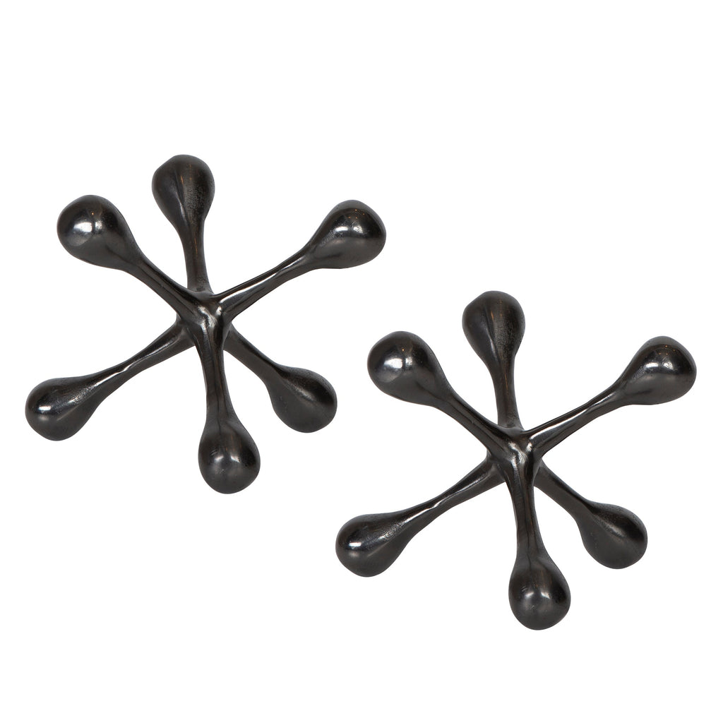 Harlan Black Nickel Objects, Set of 2