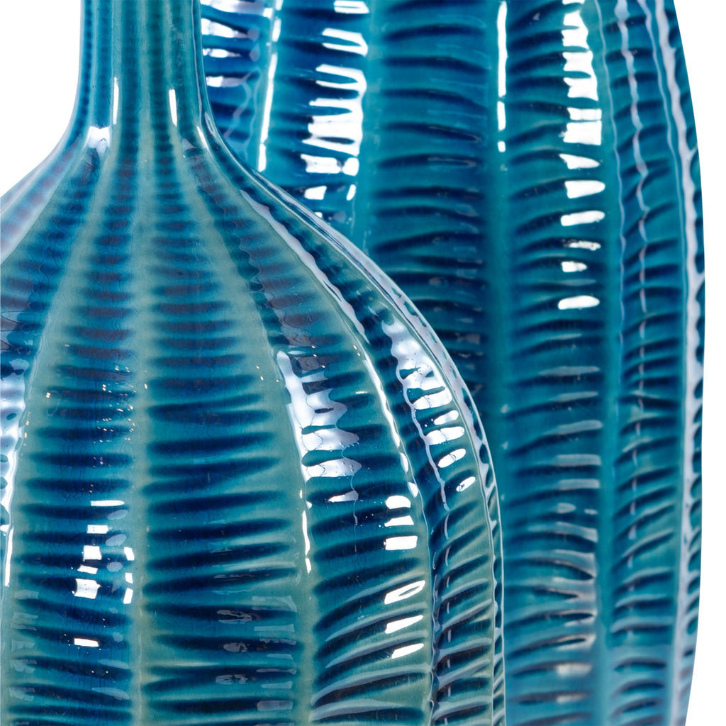 Bixby Blue Vases, Set of 2