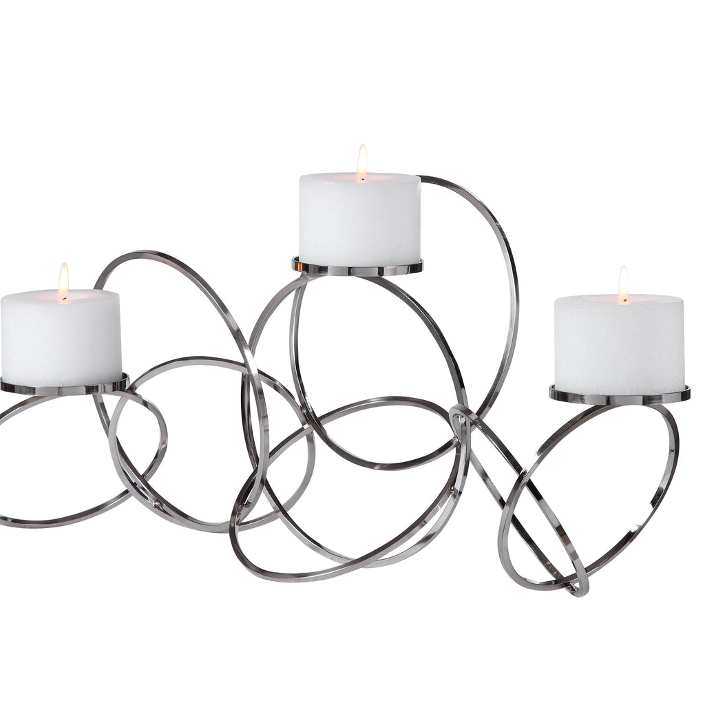 Kiernan Nickel Ring Candleholder