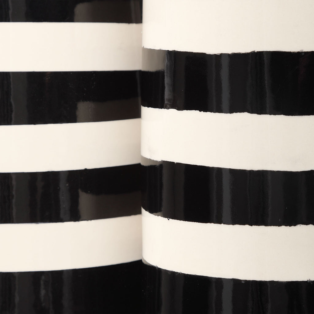 Amhara Black & White Vases, Set of 2