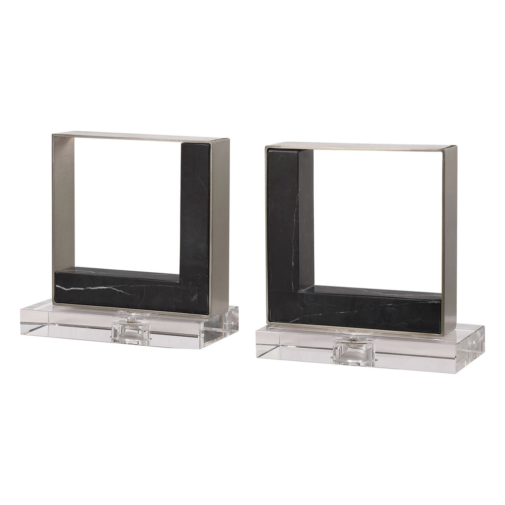 Tilman Modern Marble Bookends, Set of 2