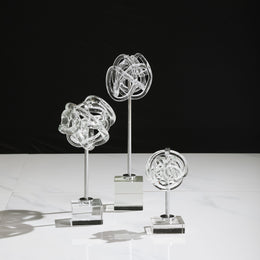 Neuron Glass Table Top Sculptures, Set of 3