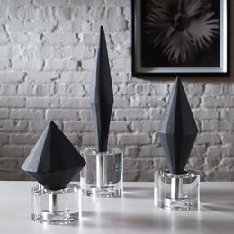 Alize Black Sculptures,, Set of 3