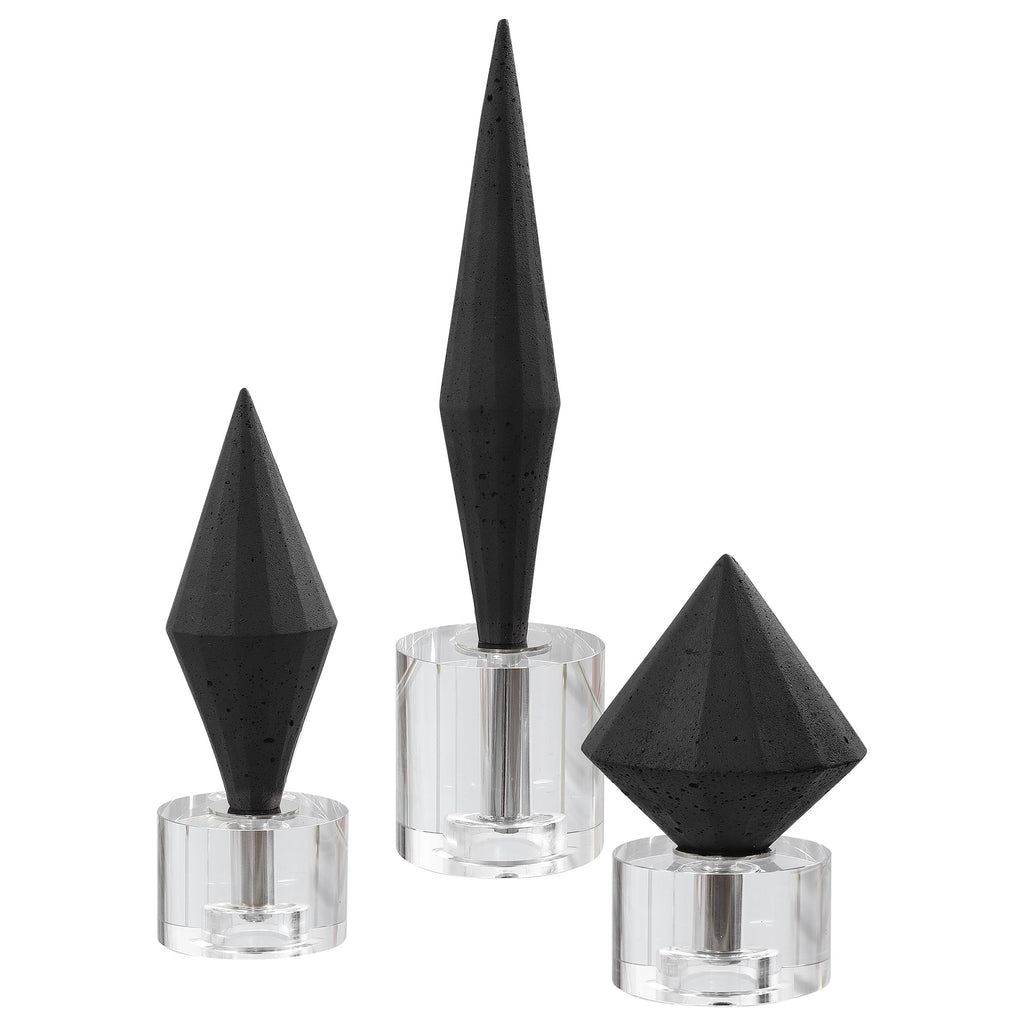 Alize Black Sculptures,, Set of 3