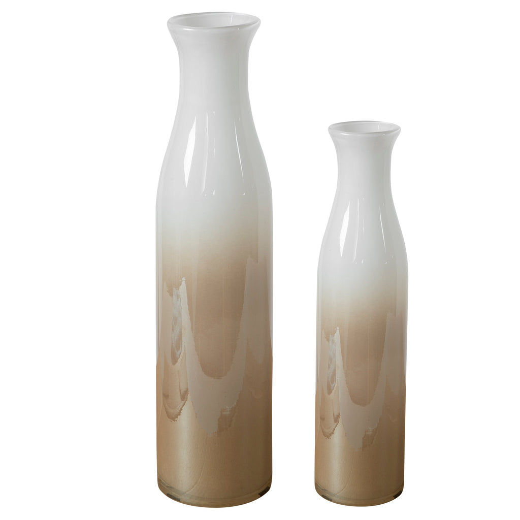 Blur Ivory Beige Vases, Set of 2