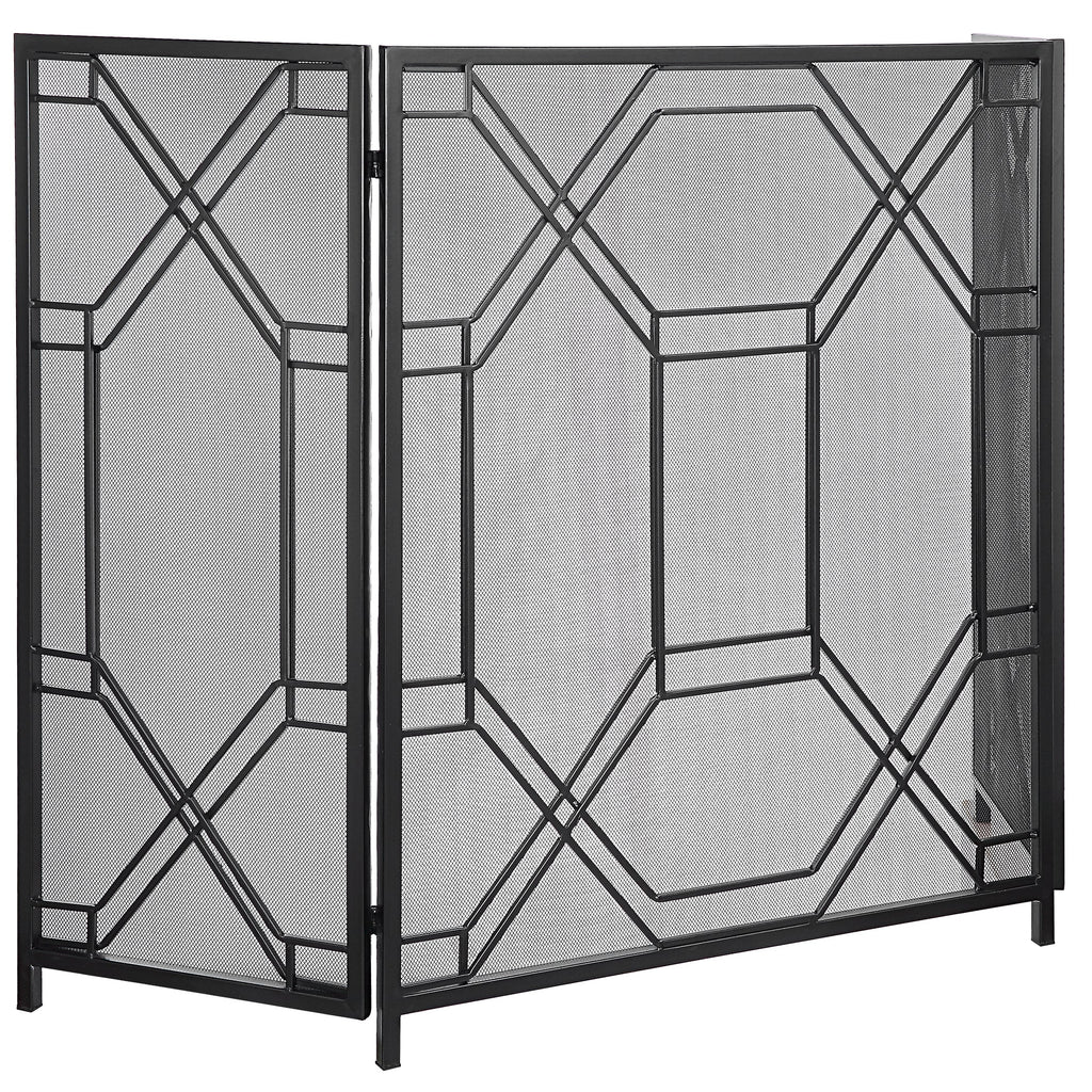 Rosen Geometric Fireplace Screen