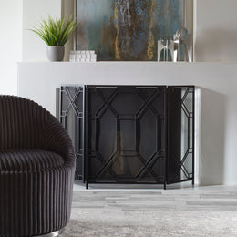 Rosen Geometric Fireplace Screen