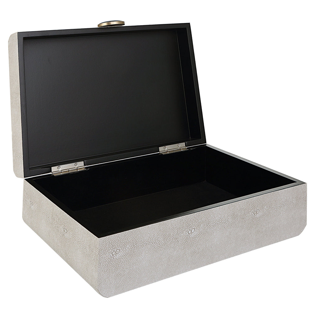 Lalique White Shagreen Box