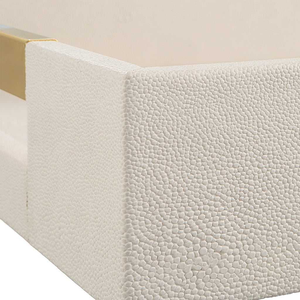 Wessex White Shagreen Tray
