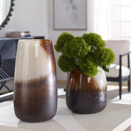 Desert Wind Glass Vases,Set of 2