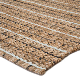 Jaipur Living Harringdon Natural Striped Gray/ Beige Runner Rug