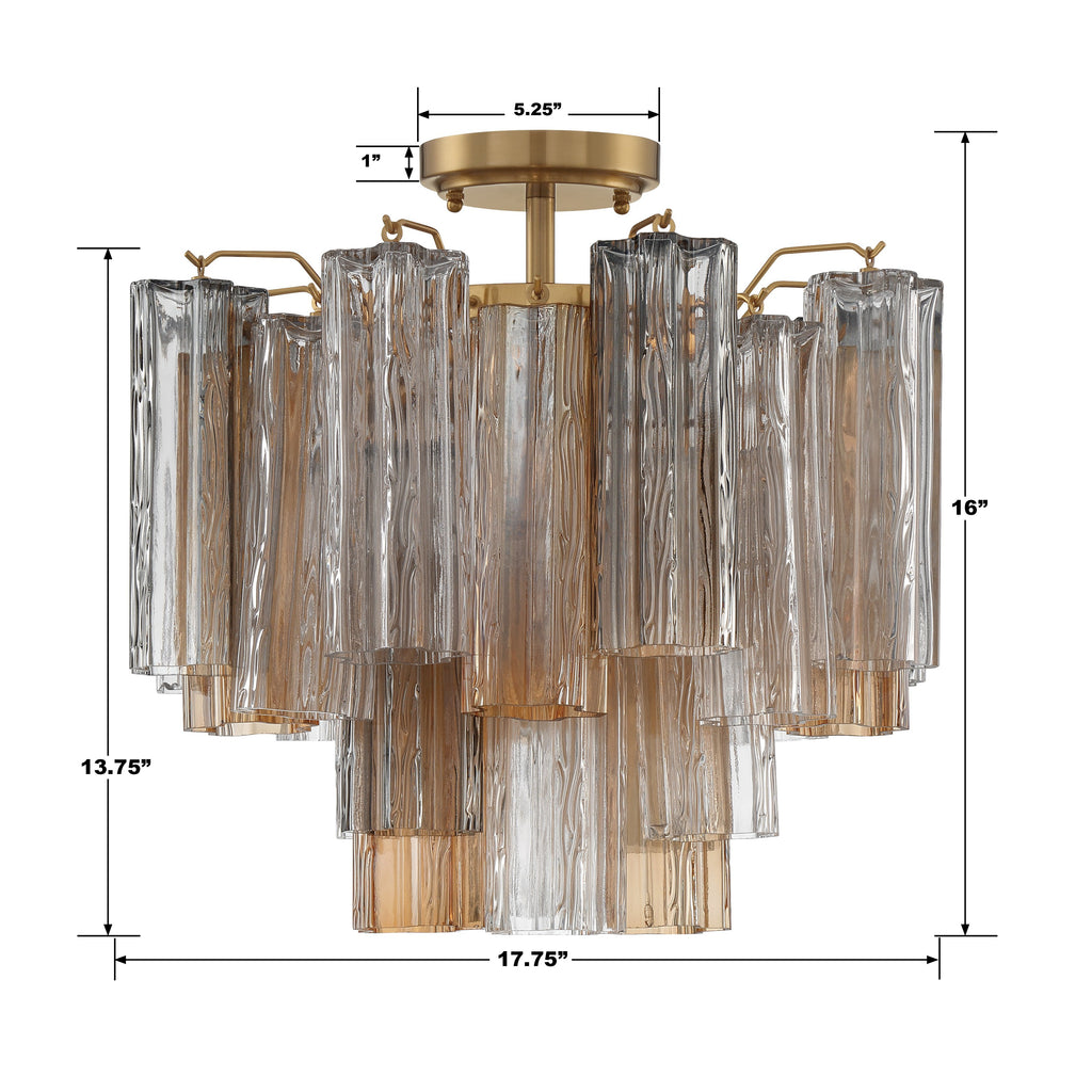 Addis 4 Light Semi Flush