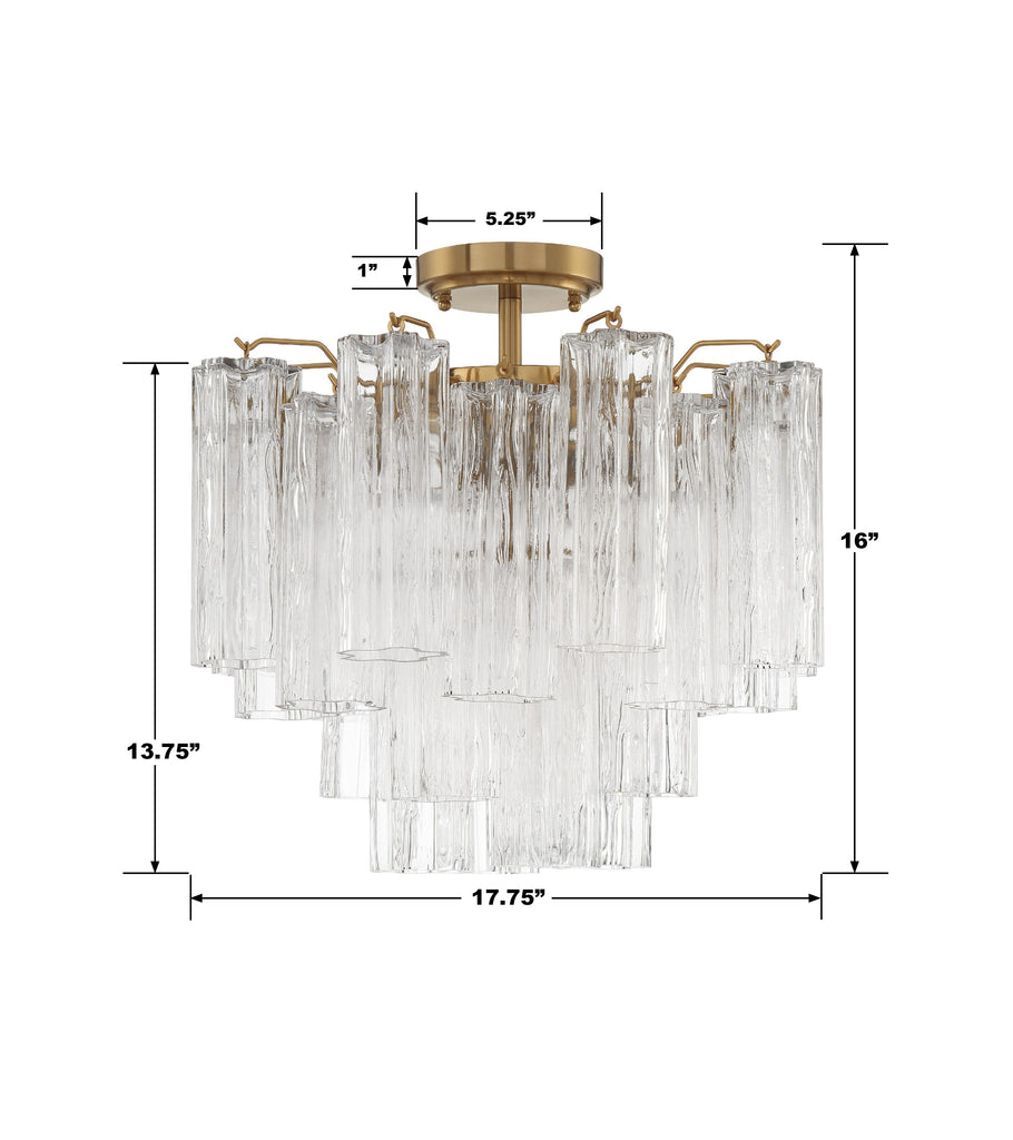 Addis 4 Light Semi Flush