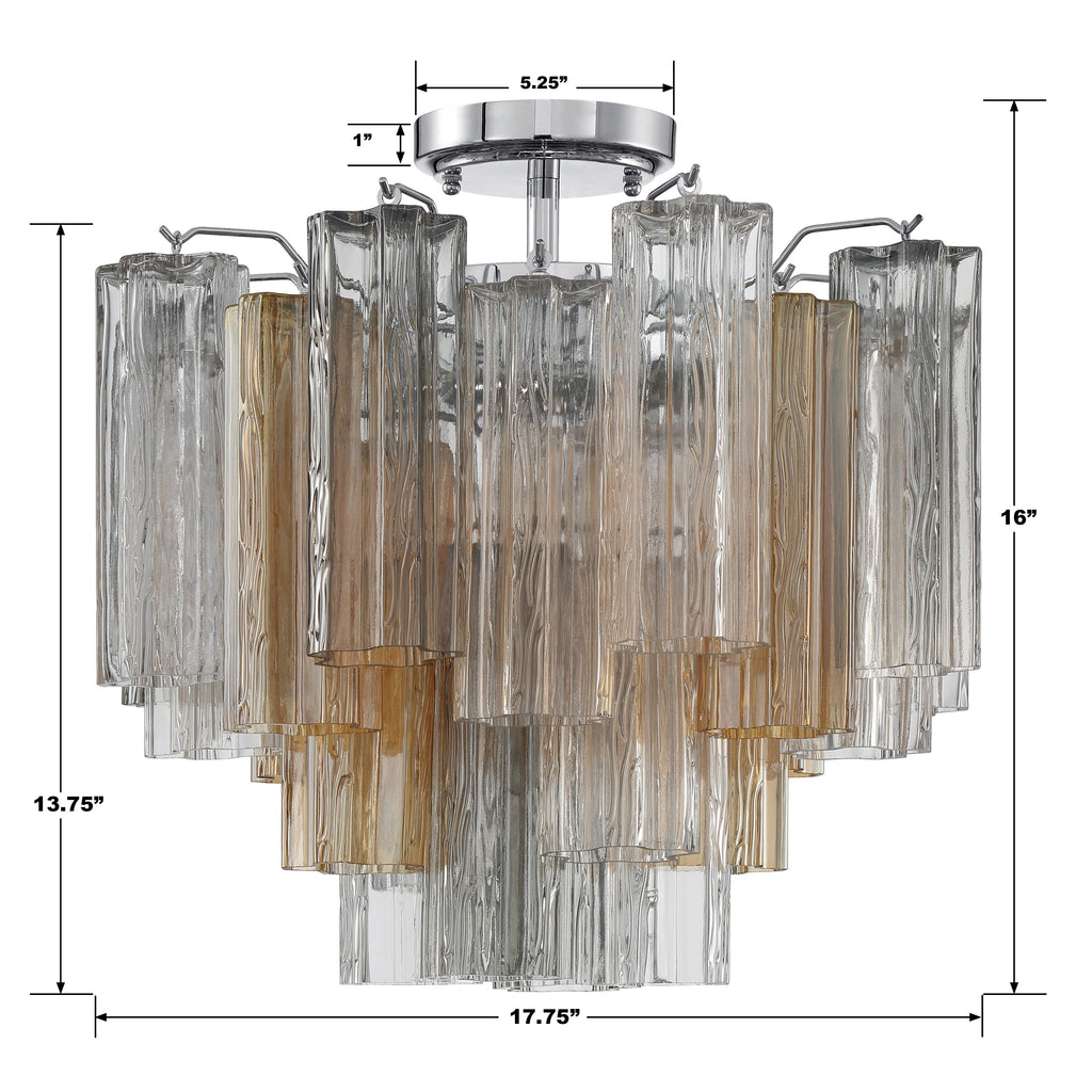 Addis 4 Light Semi Flush