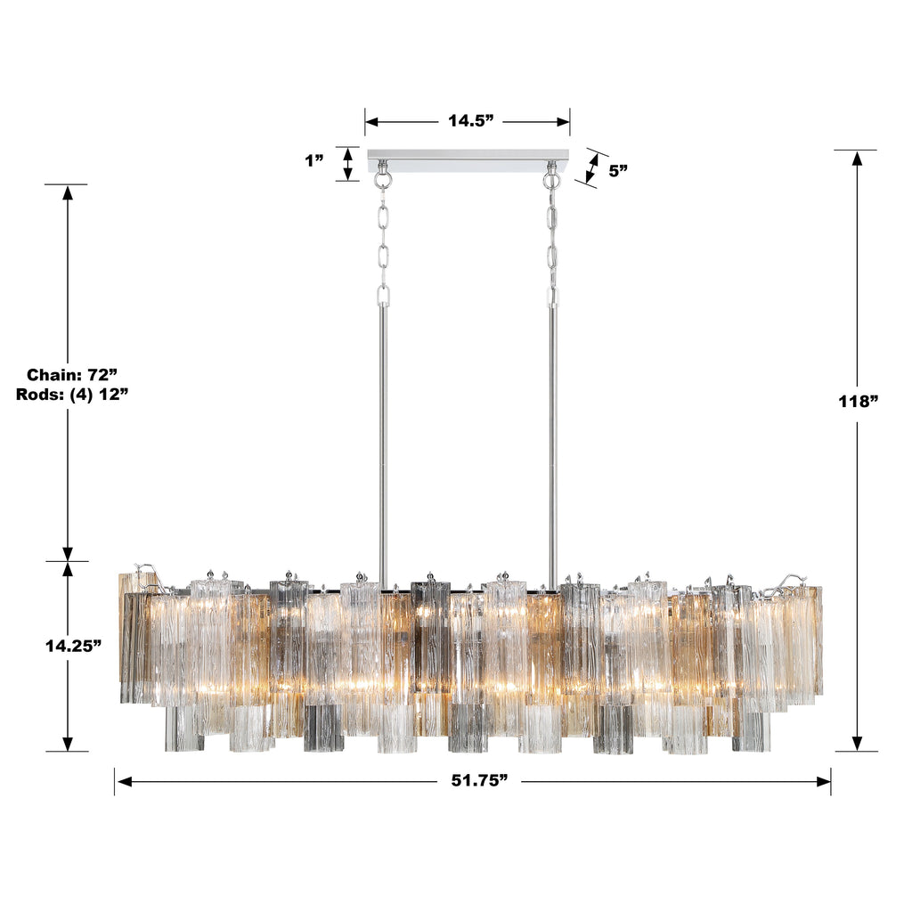 Addis 14 Light Linear Chandelier