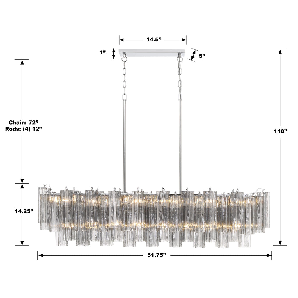 Addis 14 Light Linear Chandelier