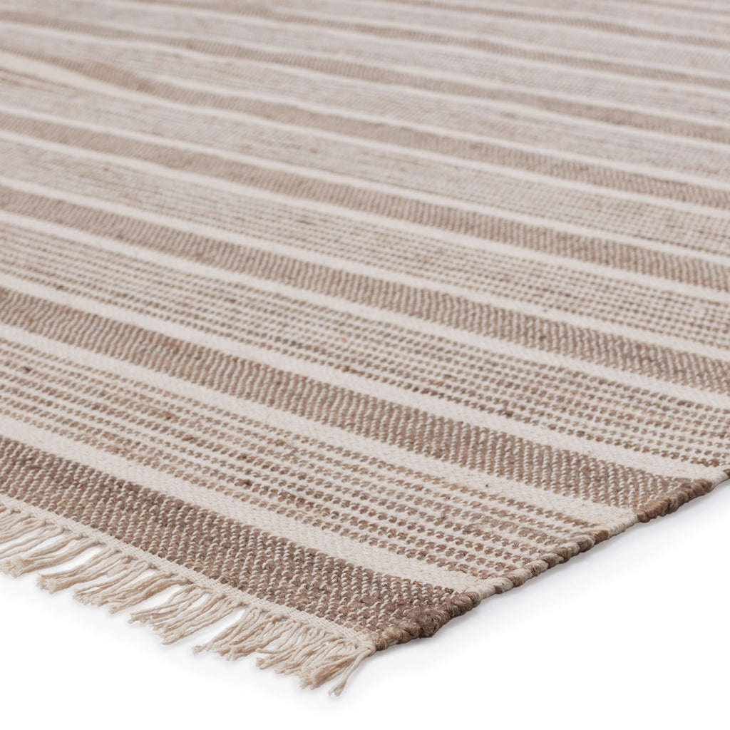 Vibe by Jaipur Living Kahlo Natural Striped Taupe/ Cream Area Rug