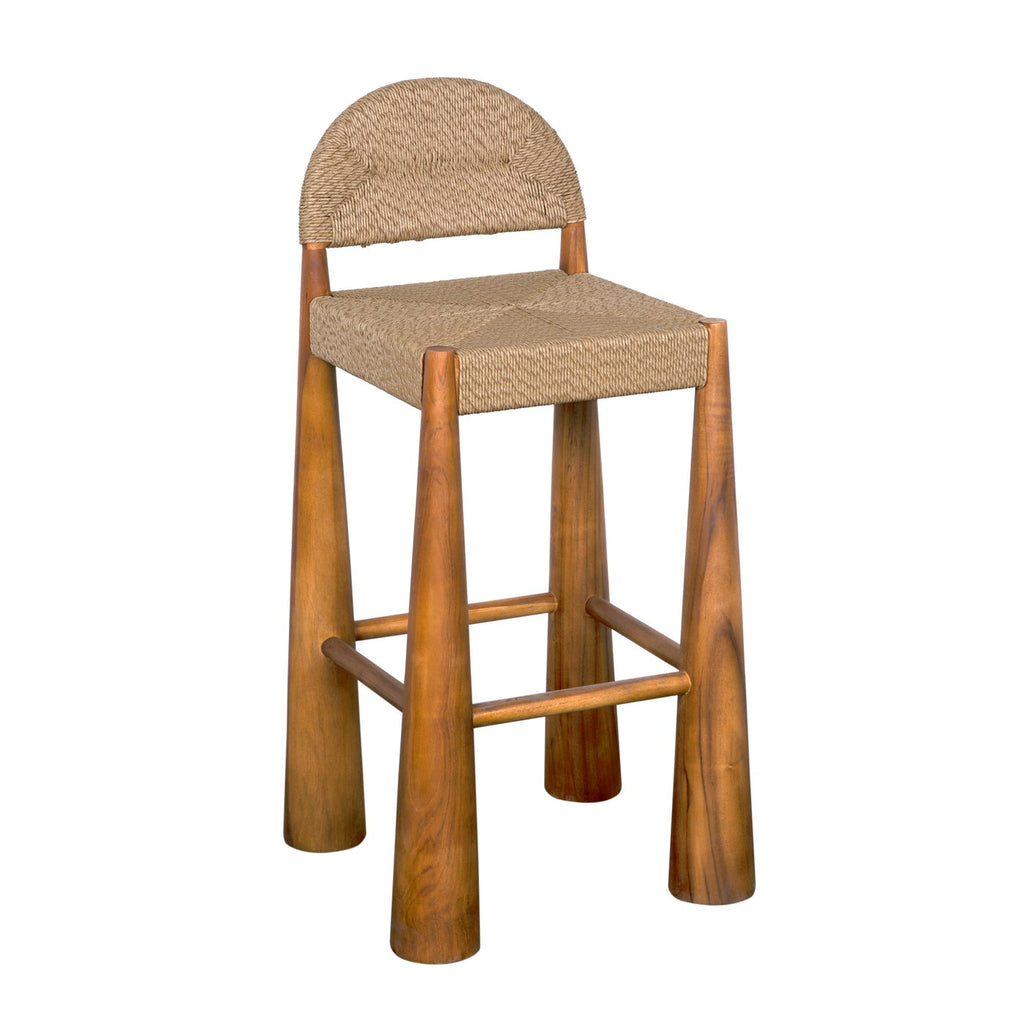 Laredo Bar Stool, Teak With Synthetic Woven