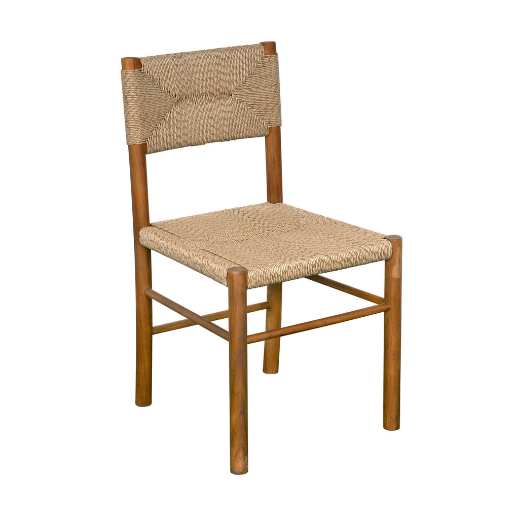 Franco Side Chair, Teak With Synthetic Woven