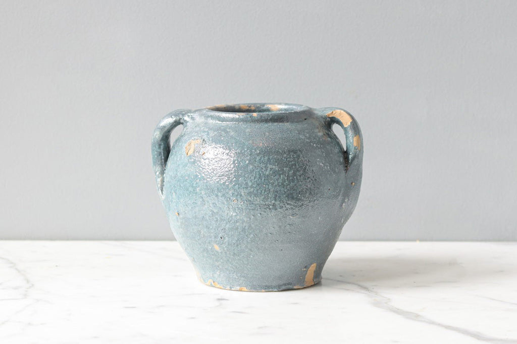 Found Confit Pot, Assorted Blue/Green Tones