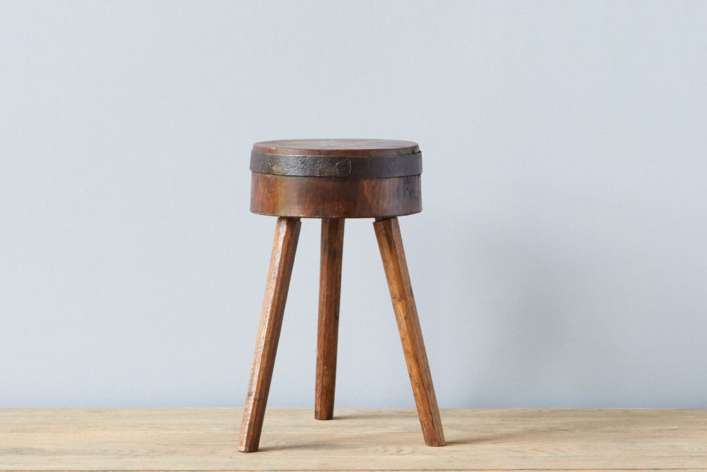 Found Chop Block Stool, Small