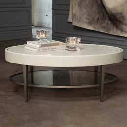 Ellipse Cocktail Table, Ivory