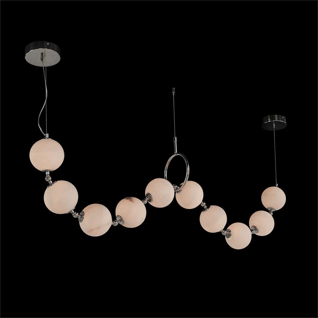 Luminous Beads Ten-Light Horizontal Chandelier