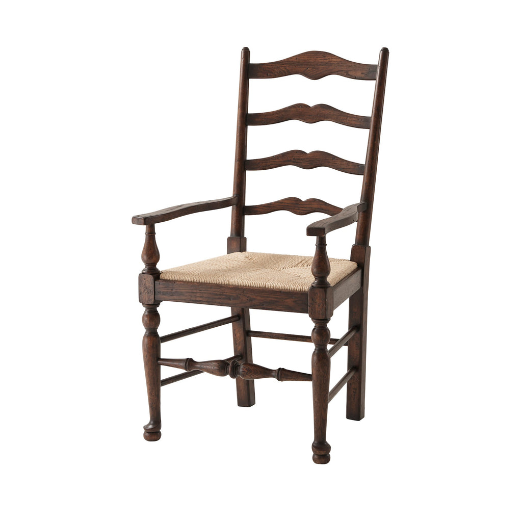 Victory Oak Ladderback Arm Chair, Set of 2