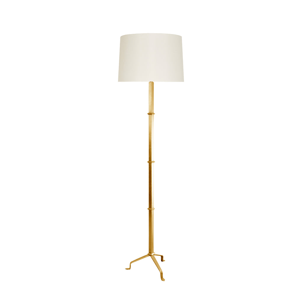 Three Leg Floor Lamp In Gold Leaf