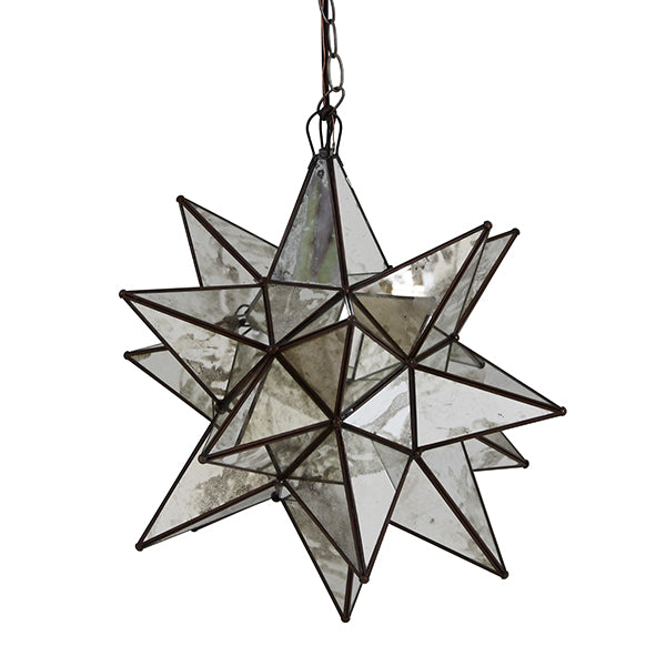 XLarge Antique Mirror Star Chandelier